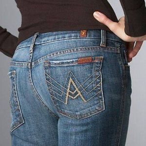 7 For All Mankind Champagne Crystal A Pocket